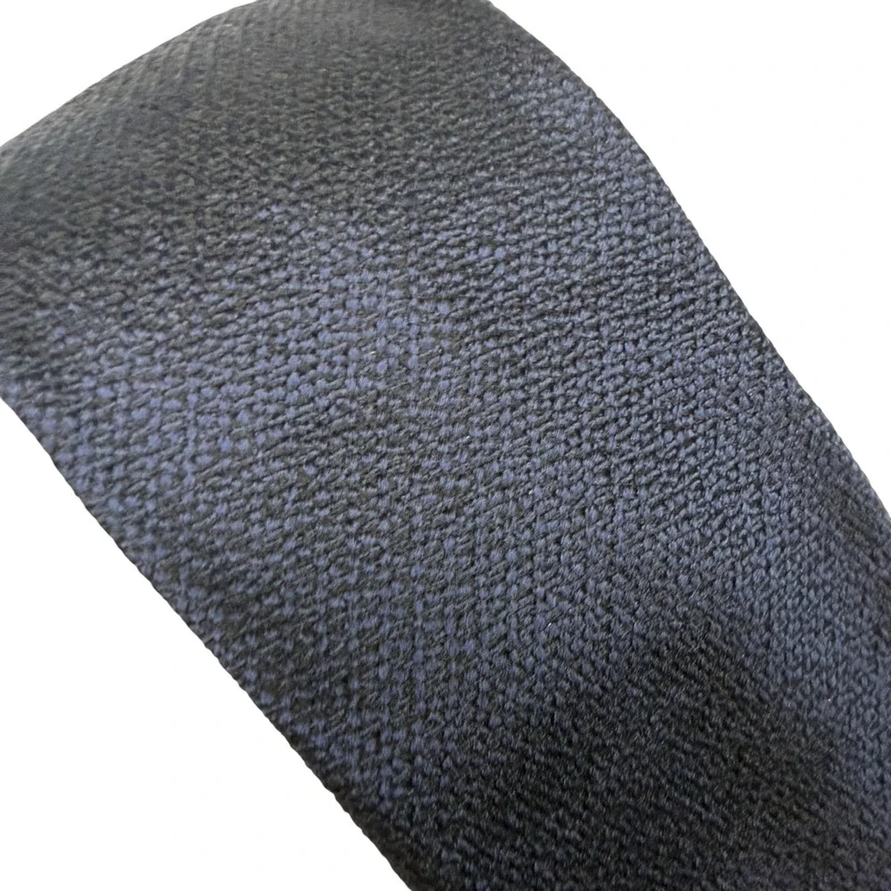 Ermenegildo Zegna Tie Mens Navy Blue Textured Silk Italy Luxury Formal Necktie